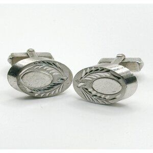 Anson‎ Etched Sterling Silver Cufflinks 3/4 Inch